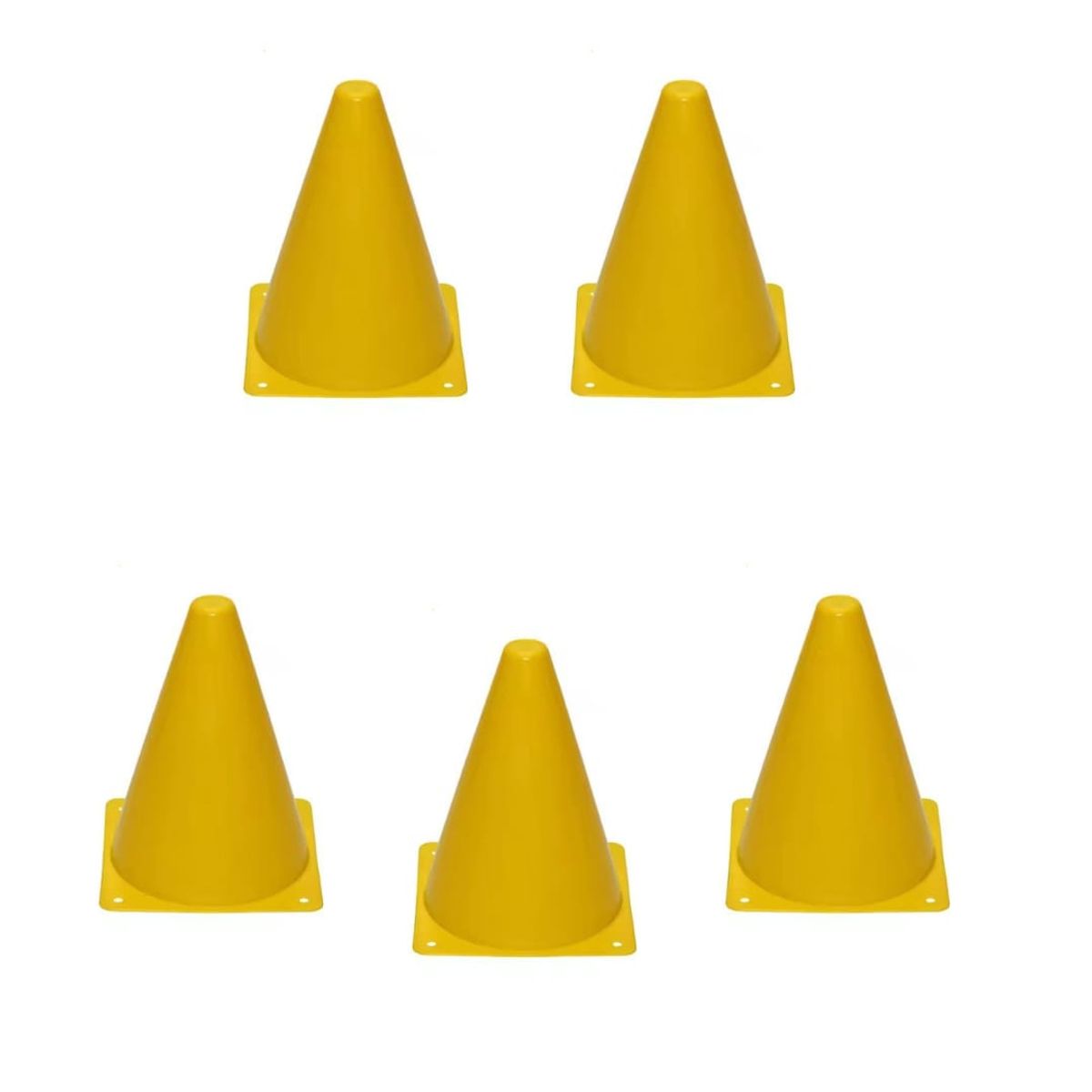 GENERICO - set 5 conos de agilidad 18cm amarillo