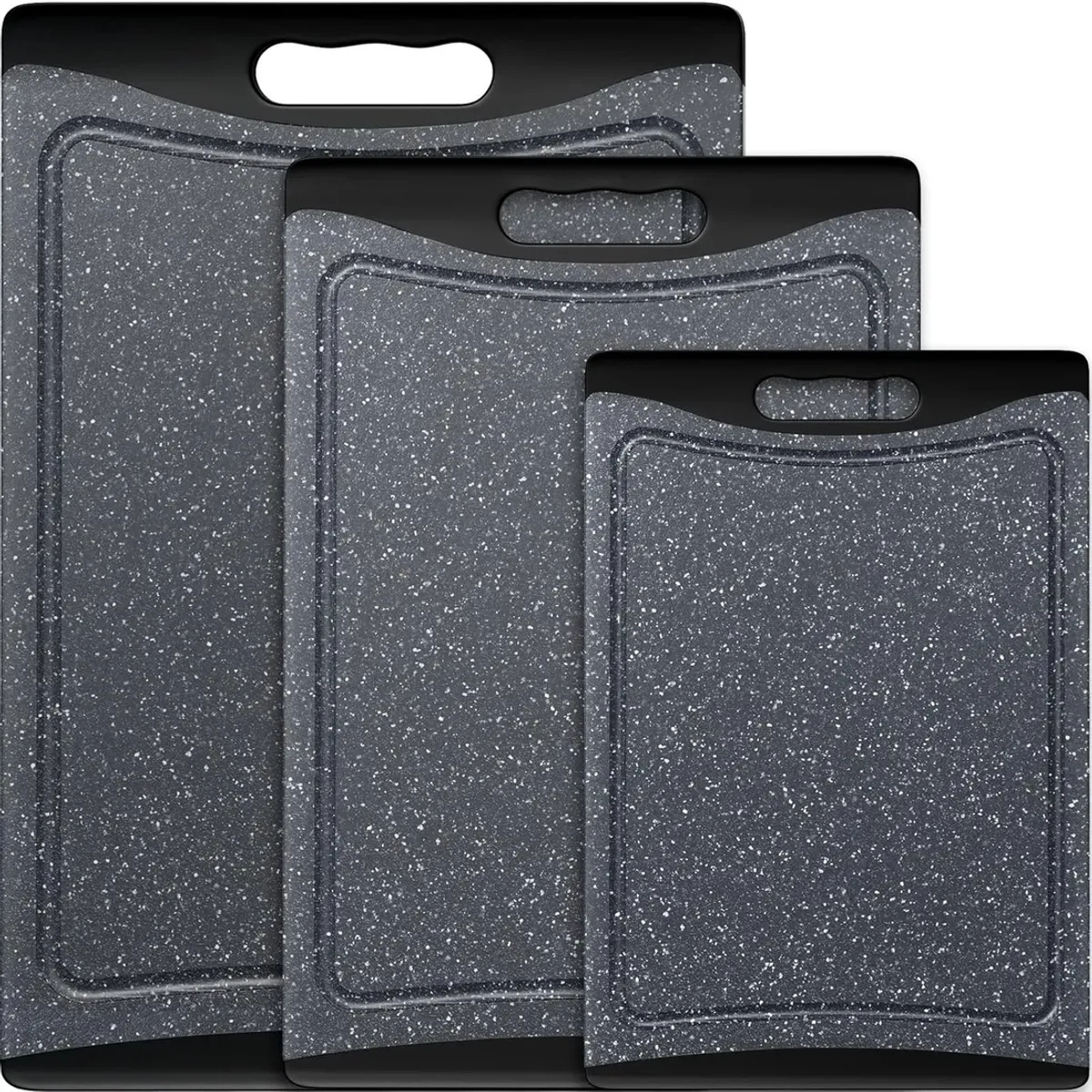 EVERSO - Tabla Para Cortar De Cocina  Antideslizantes Plástico 3 Pcs