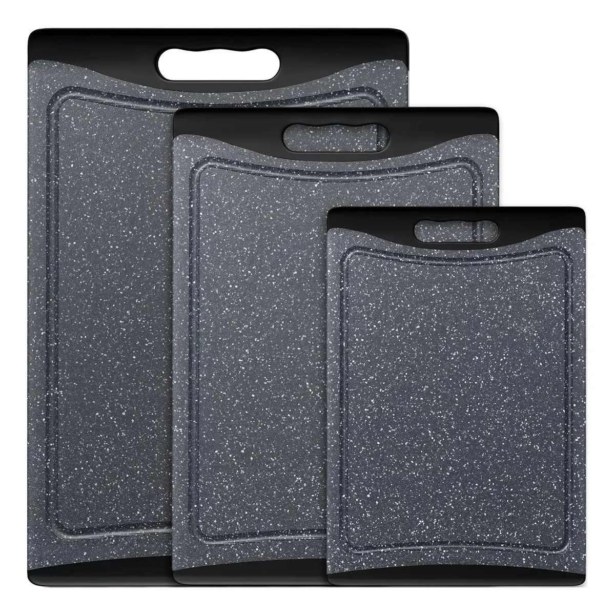 EVERSO - Tabla Para Cortar De Cocina  Antideslizantes Plástico 3 Pcs