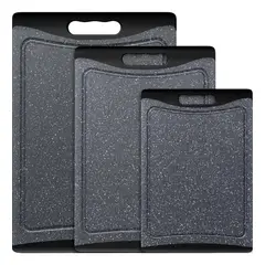 EVERSO - Tabla Para Cortar De Cocina Antideslizantes Plástico 3 Pcs