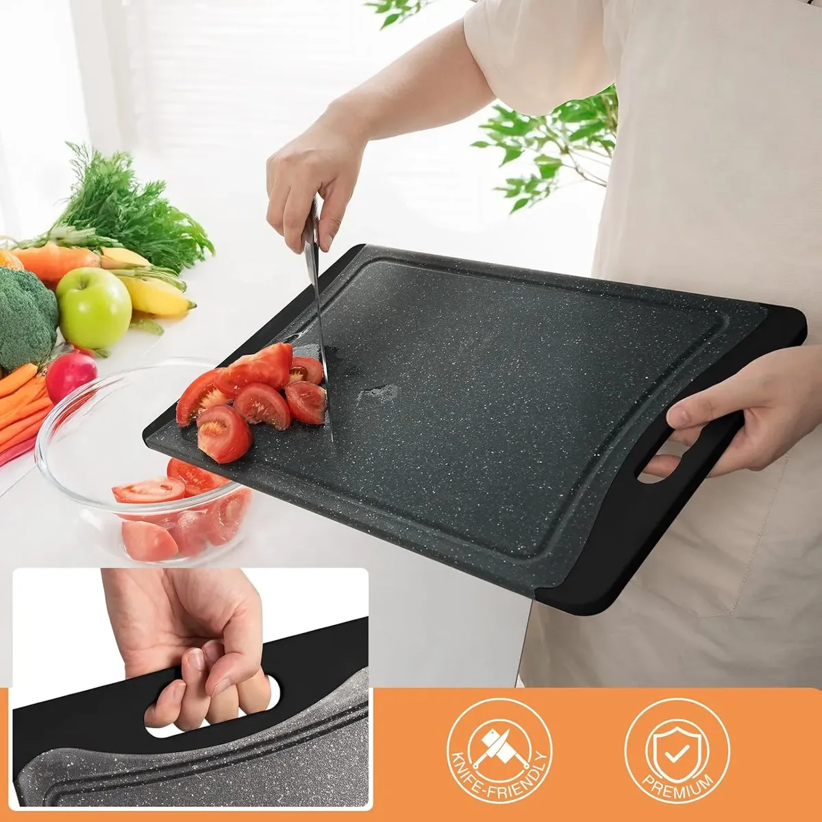 EVERSO - Tabla Para Cortar De Cocina  Antideslizantes Plástico 3 Pcs