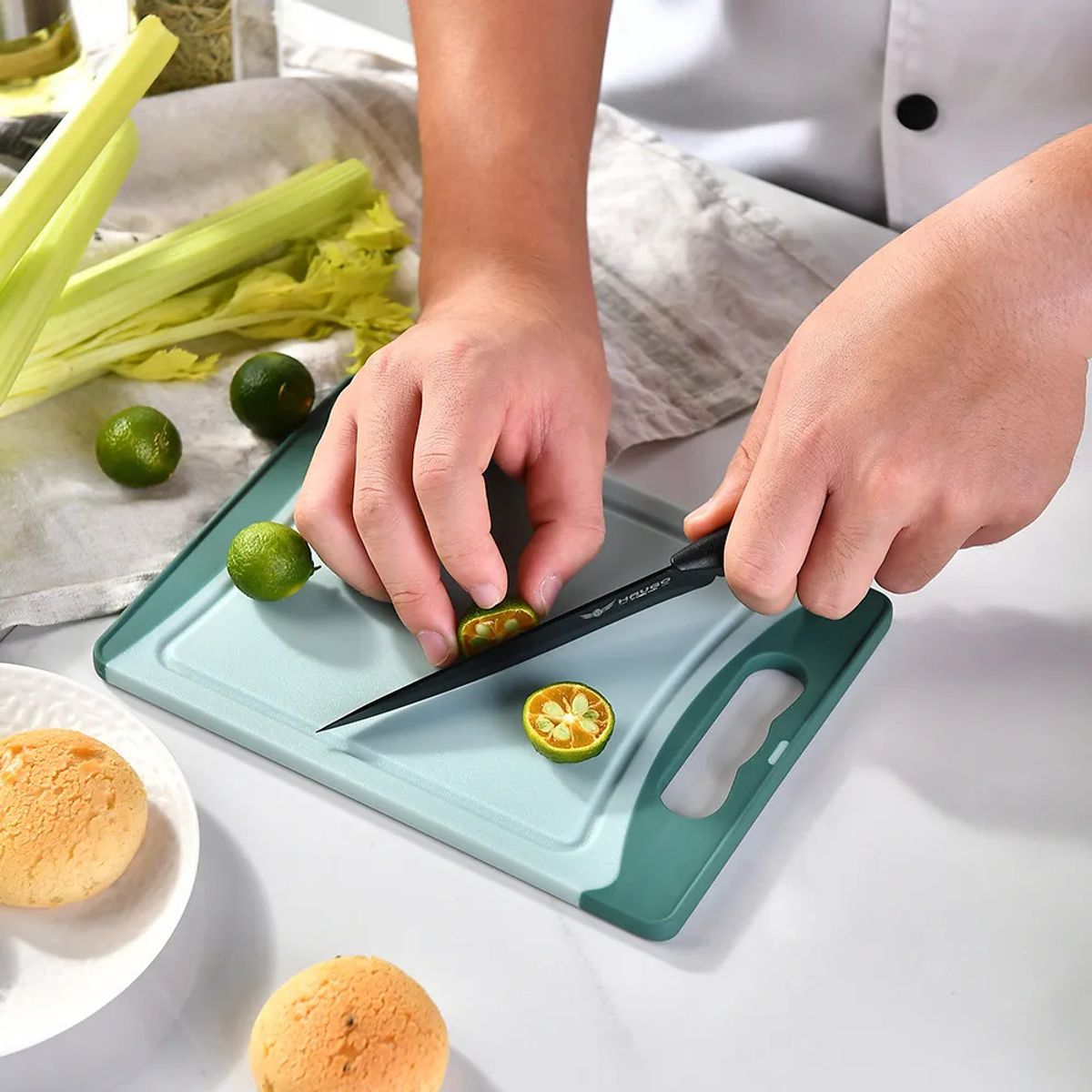 EVERSO - Tabla Para Cortar De Cocina  Antideslizantes Plástico 3 Pcs