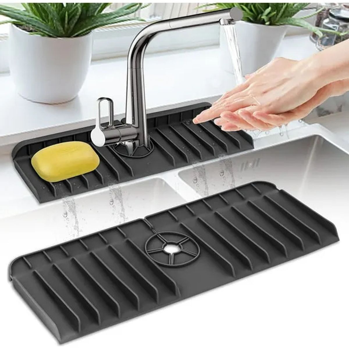 EINICIO - Protector Silicona Escurridor Grifo Lavaplatos Loza Cocina