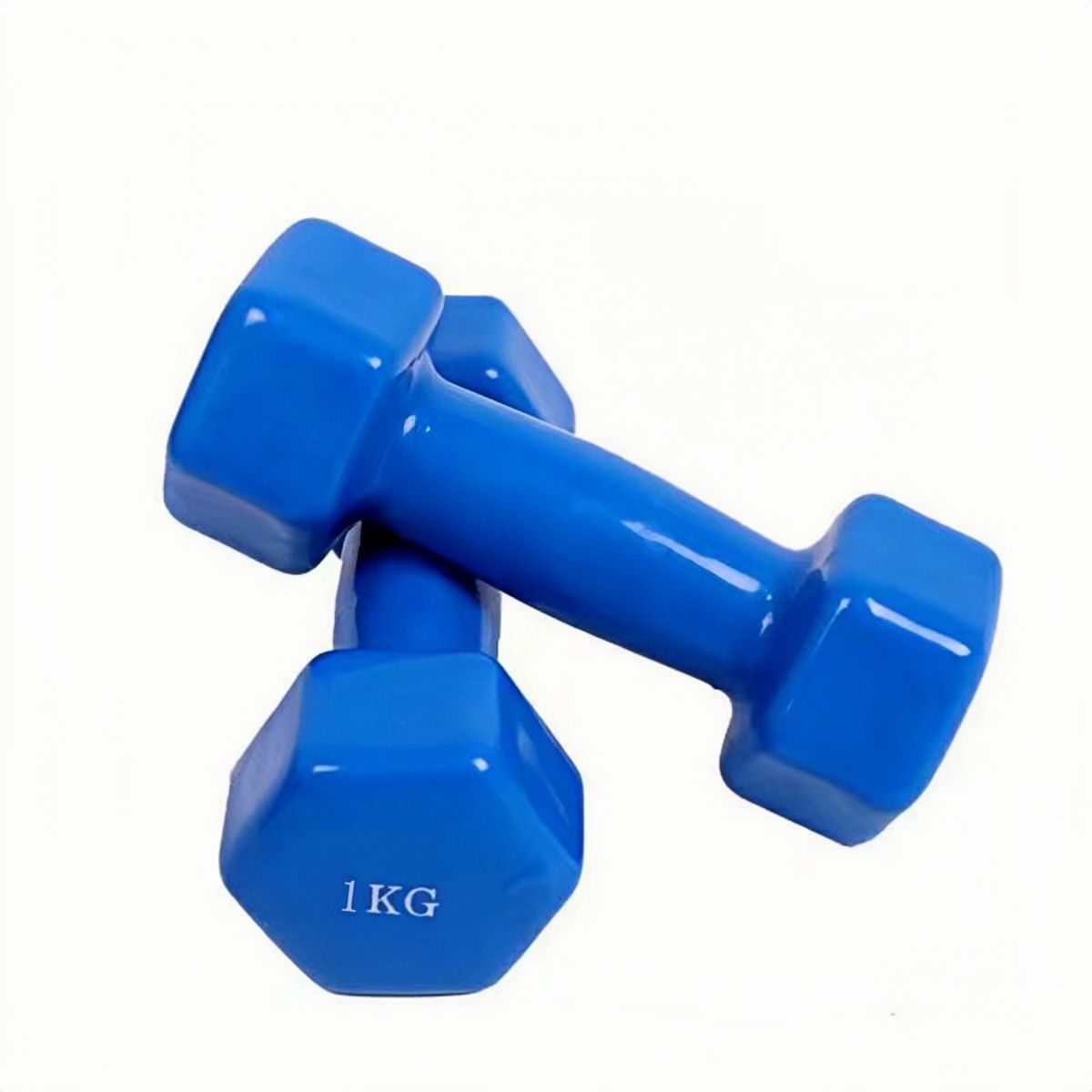 VIDA BUENAS - Pack 2 Pesa 1 Kg Mancuerna Ejercicio Goma Vinílica Fitness