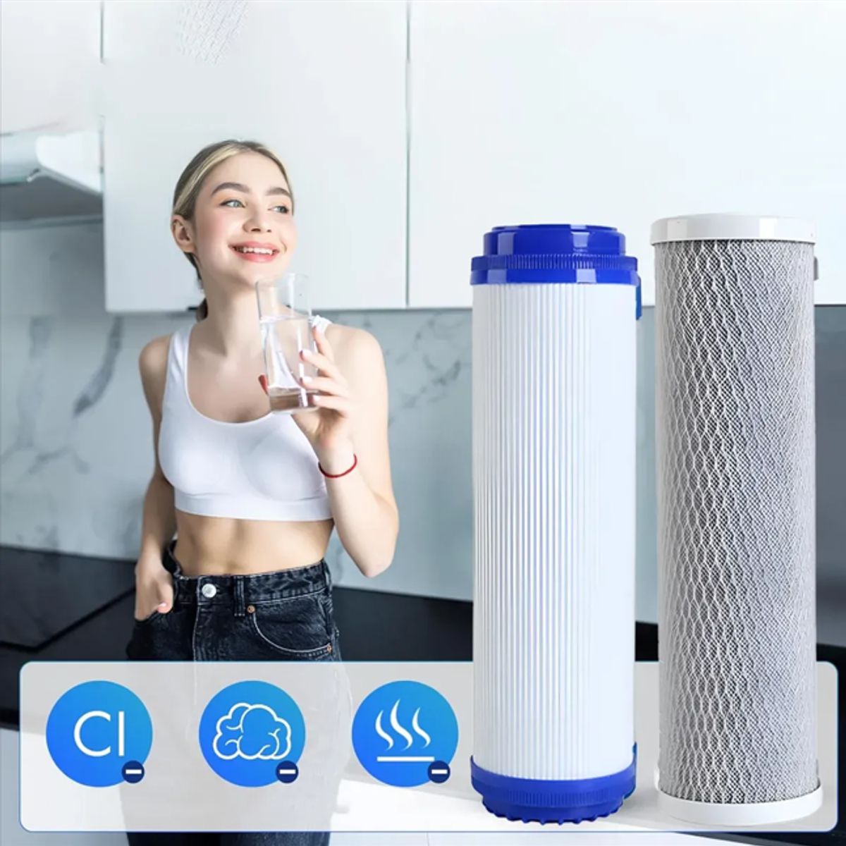 GENERICO - Filtros Osmosis Inversa + Cartucho Carbón Activado 10 X 2.5