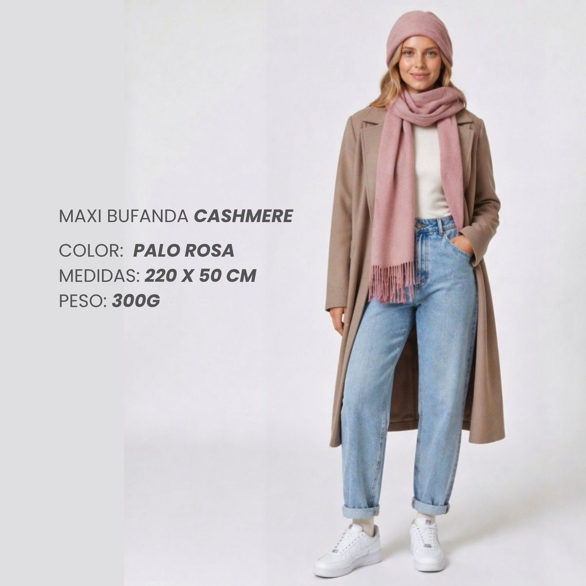 NOVY - Maxi Bufanda Mujer Hombre Otoño Colores 50cm X 220cm