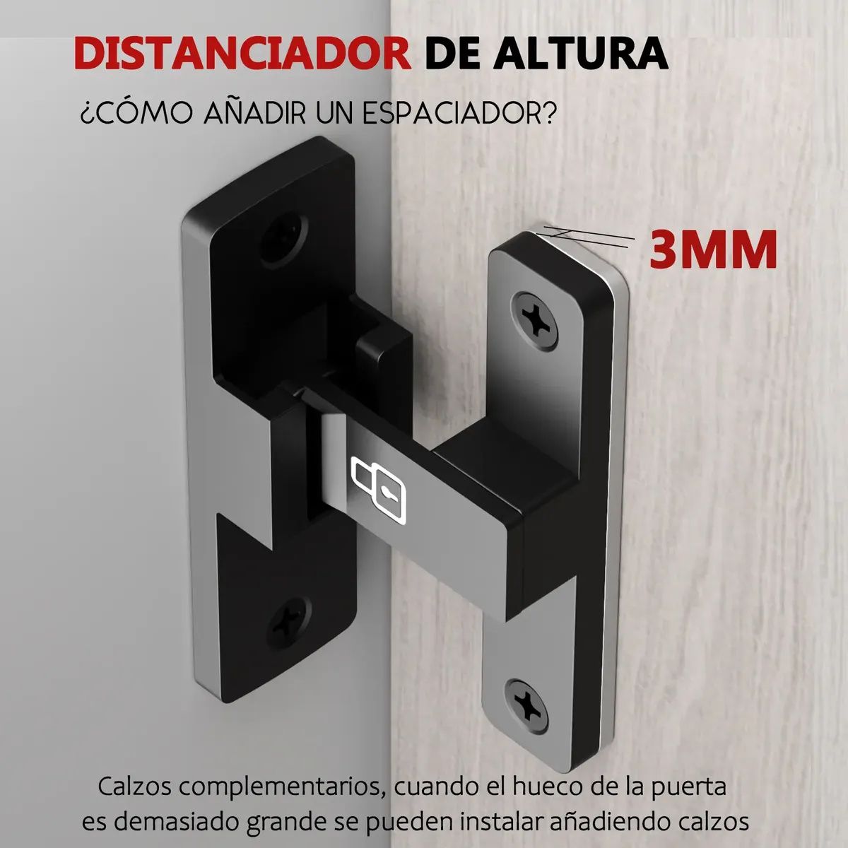 90 Grados Antirrobo Enganche De Puerta Cerrojo Sin Taladrar, marca KUANGYE - Foto 2