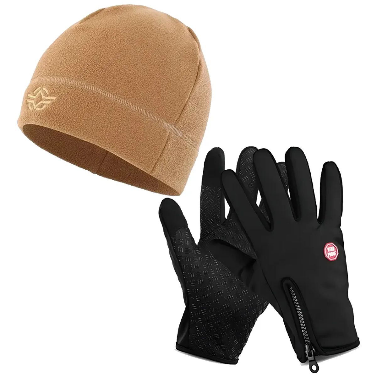 NO LOGO - Guantes Tactil Deportes Tactico Mas Gorro Polar Invierno