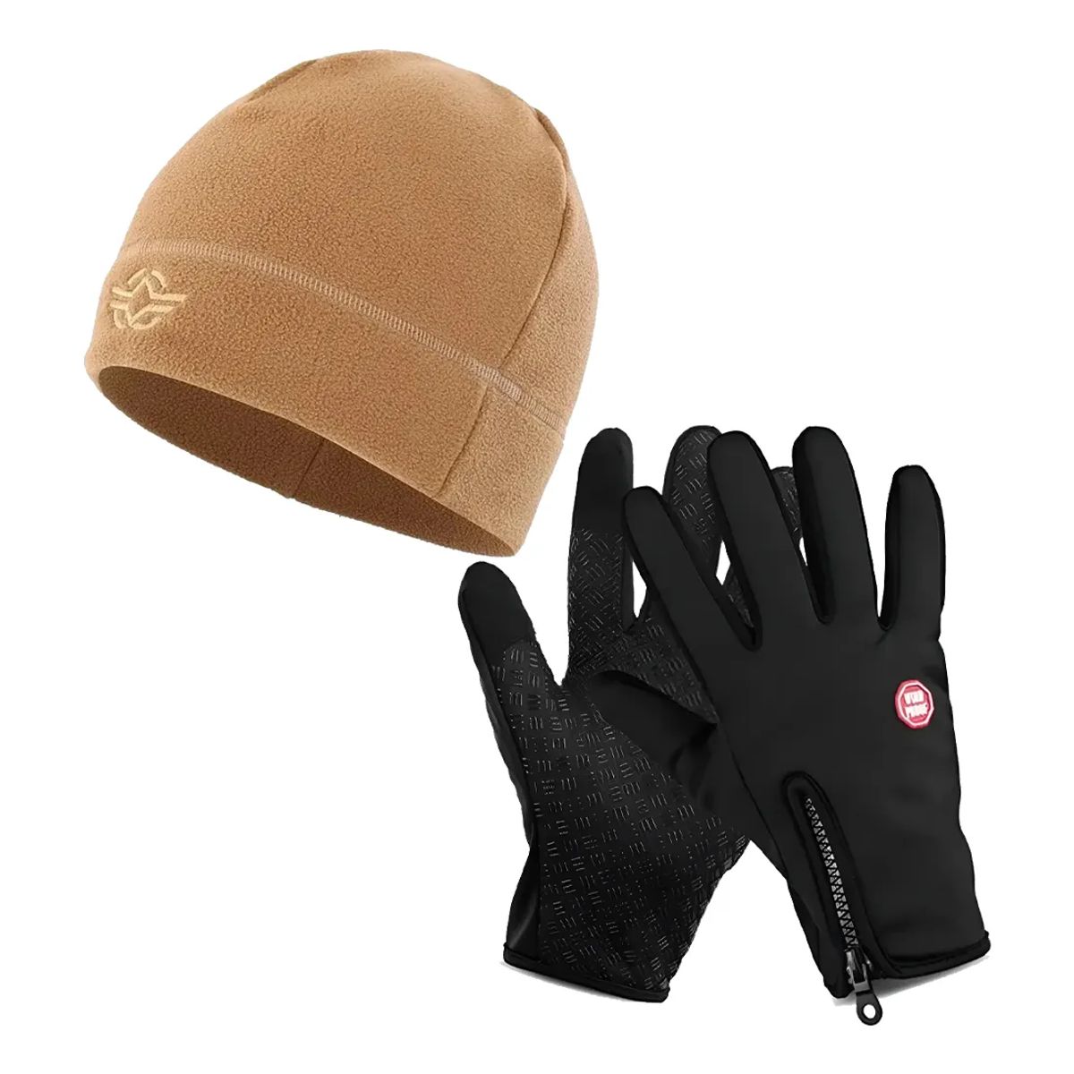 NO LOGO - Guantes Tactil Deportes Tactico Mas Gorro Polar Invierno