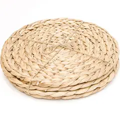 GENERICO - Set 6 Tejido Yute Individuales 34cm Circular