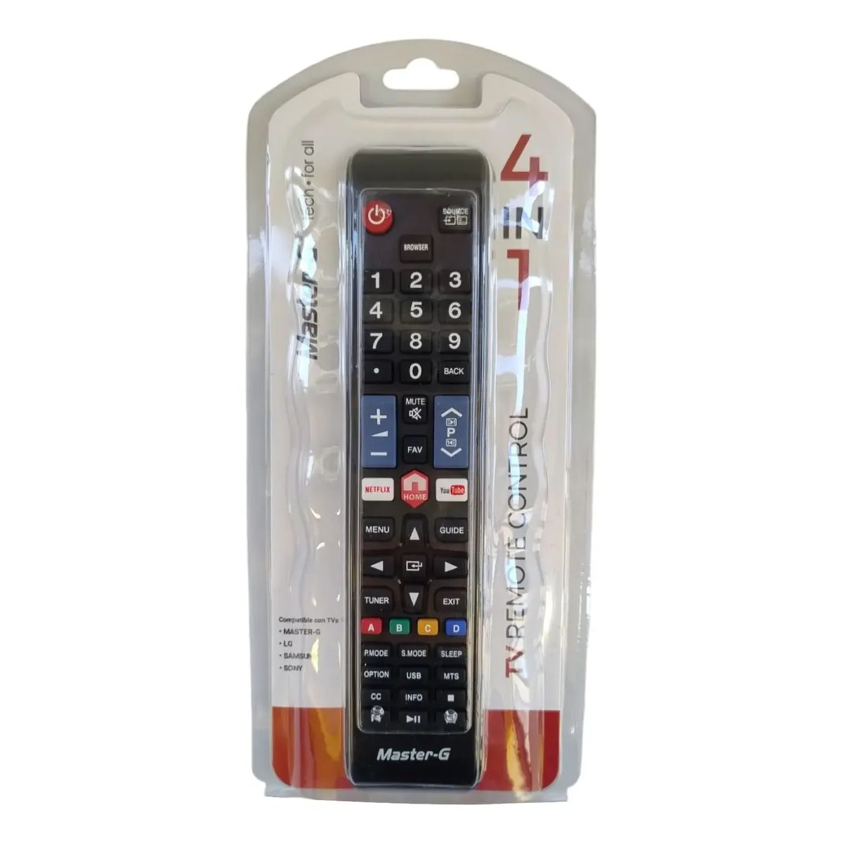 NO LOGO - Control Tv Universal Master G 4 En 1