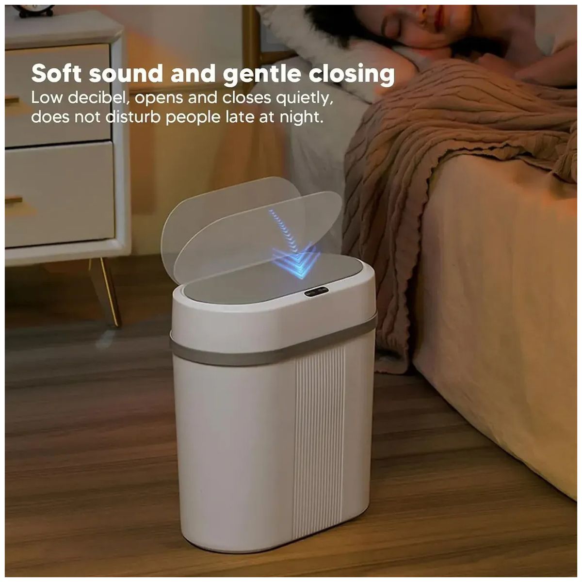 KUANGYE - Papelero Basurero Baño Automático Sensor Inteligente 8l