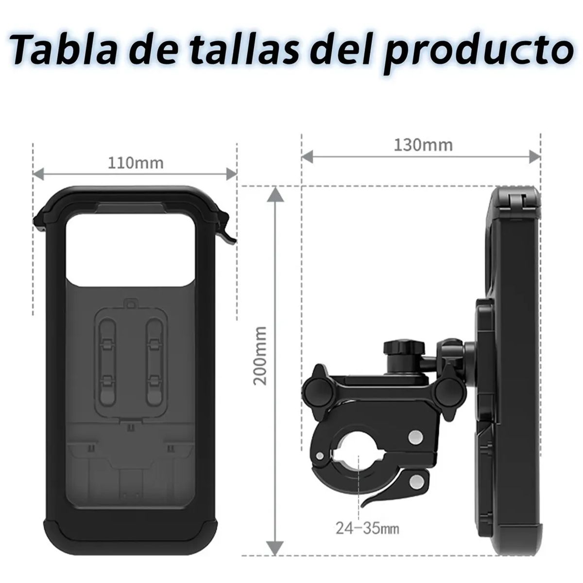 Soporte Porta Celular Para Moto Bicicleta Impermeable 360º, marca KUANGYE - Foto 2