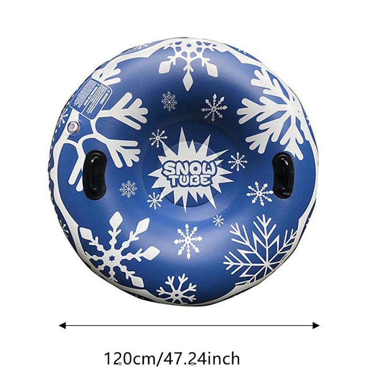 KUANGYE - Tubo de nieve de 47 pulgadas Trineo inflable para nieve para niños y adultos