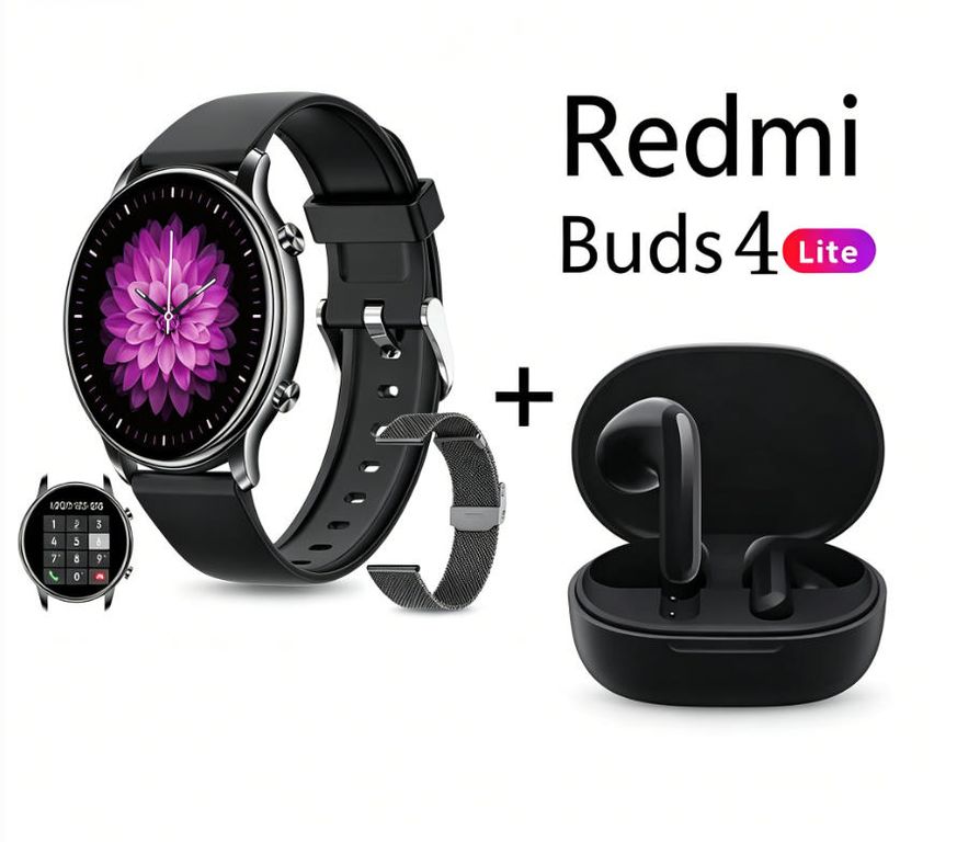 Y66 Smartwatch+Audífonos Auriculares Bluetooth Redmi buds 4lite