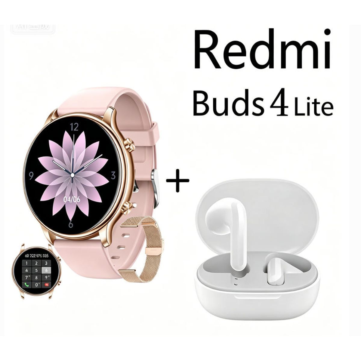 XIAOMI - Y66 Smartwatch+Audífonos  Auriculares Bluetooth XIAOMI Redmi buds 4lite