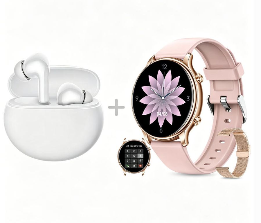 Y66 Smartwatch+Audífonos Auriculares Bluetooth Redmi buds 4 Active