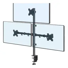 KUANGYE - Soporte 3 Monitores Triple Monitor Escritorio Articulado
