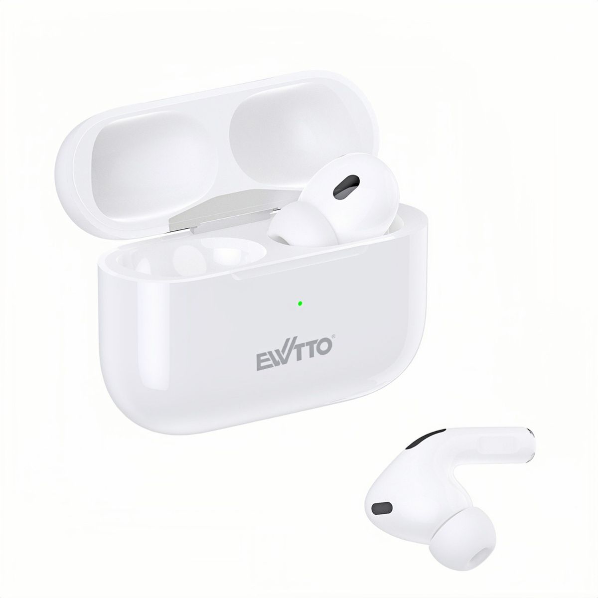 EWTTO - Audífonos TWS Bluetooth 5.3 EWTTO 5h Batería Sonido HD Cómodos Blancos