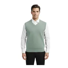 LOOK SHOP - Sweater Sin Mangas Hombre Cuello V Excelente Calidad 131