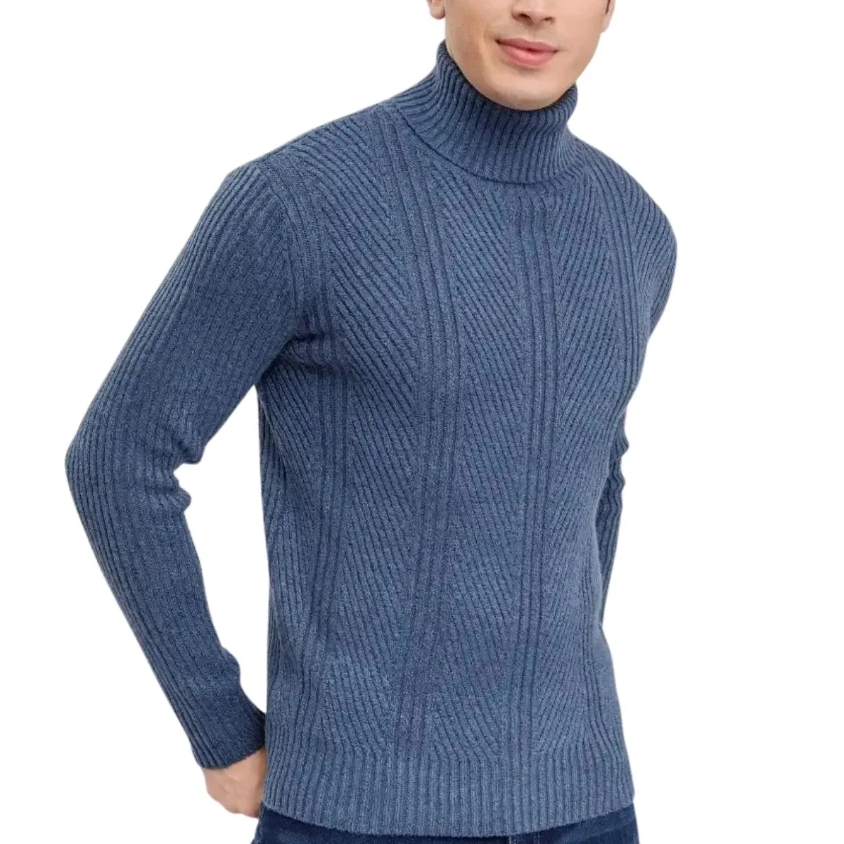 LOOK SHOP - Sweater Lana Hombre Cuello Subido Beatle, Excelente Calidad 118