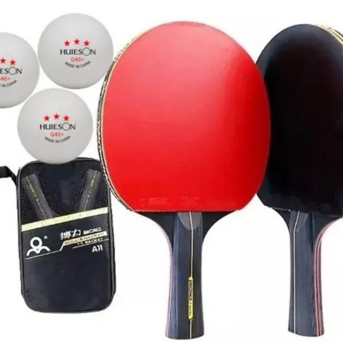 GENERICO - Set 2 Paleta De Ping Pong Profesional 3 Star / Con Estuche