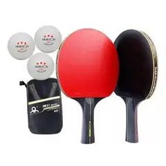 GENERICO - Set 2 Paleta De Ping Pong Profesional 3 Star / Con Estuche