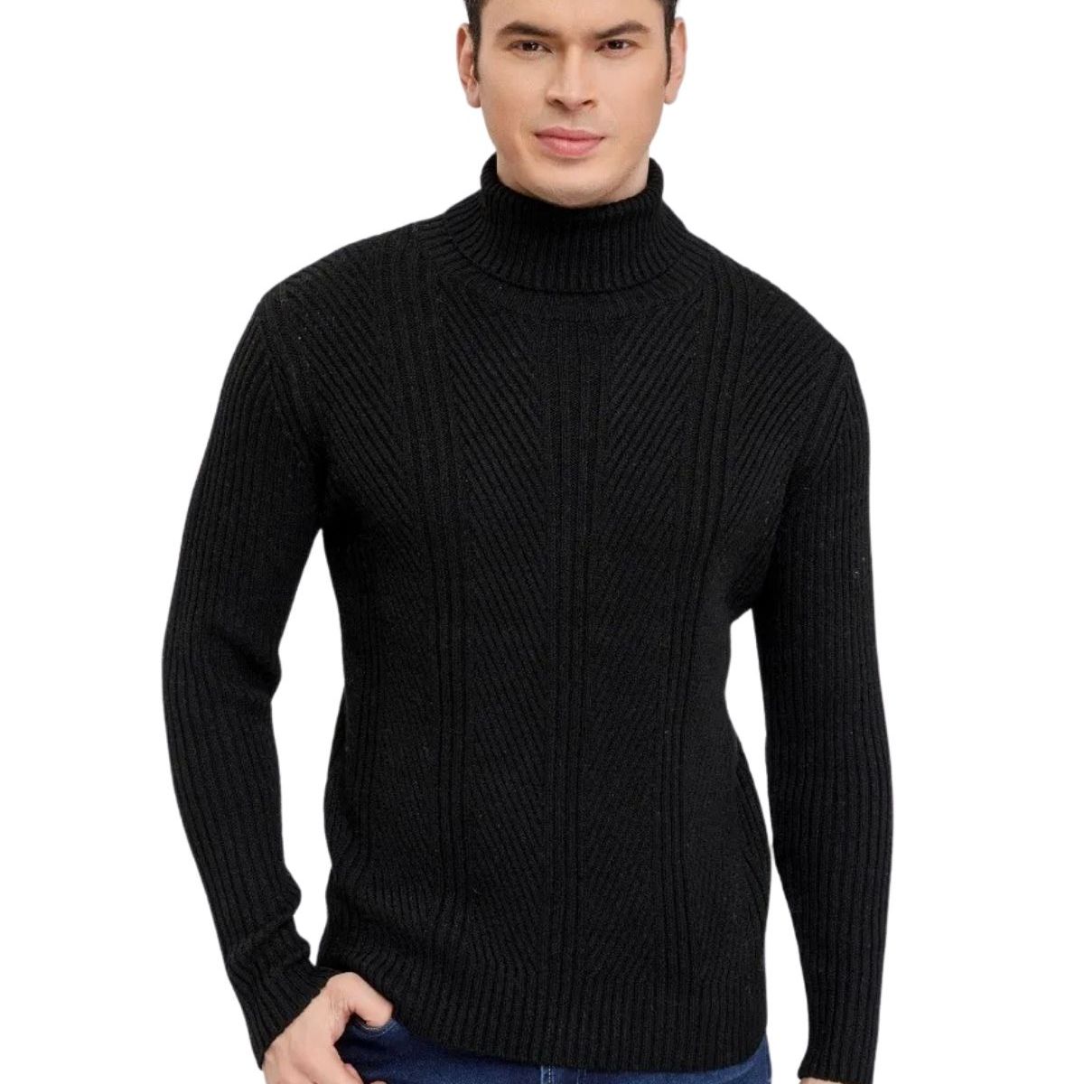 LOOK SHOP - Sweater Lana Hombre Cuello Subido Beatle, Excelente Calidad 118