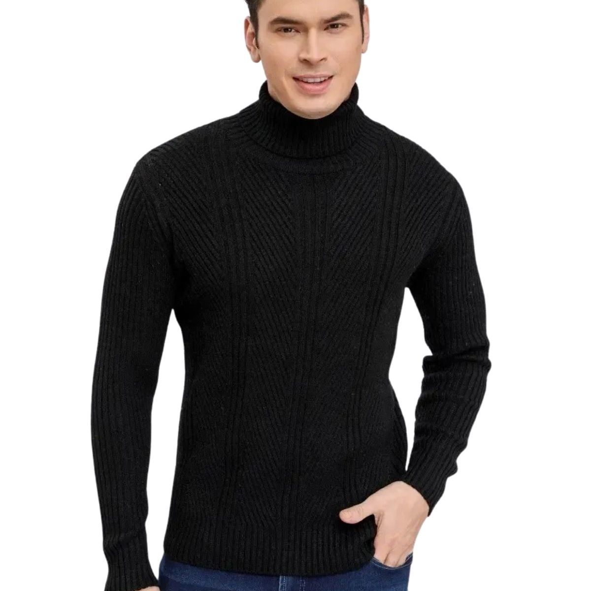 LOOK SHOP - Sweater Lana Hombre Cuello Subido Beatle, Excelente Calidad 118