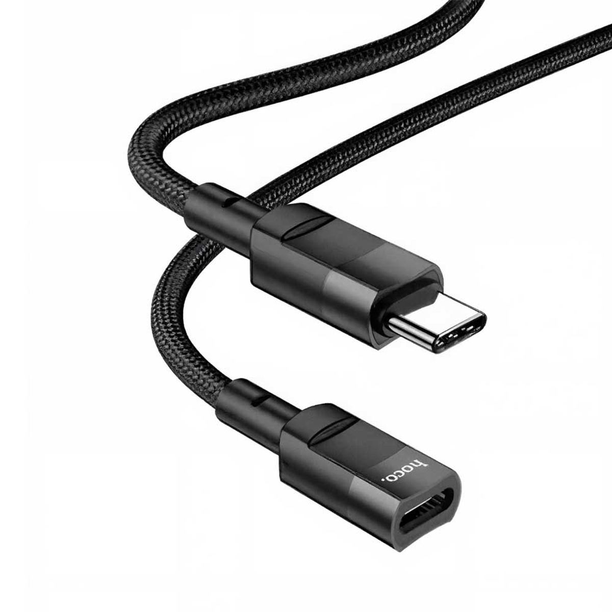 HOCO - Cable Extensión USB-C Hoco U107 1.2m Macho a Hembra 3A Negro