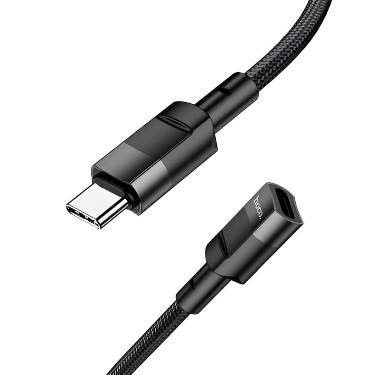 HOCO - Cable Extensión USB-C Hoco U107 1.2m Macho a Hembra 3A Negro
