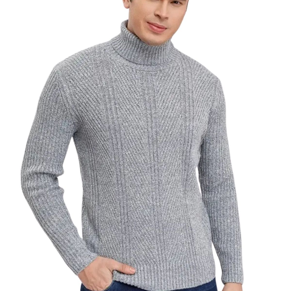 LOOK SHOP - Sweater Lana Hombre Cuello Subido Beatle, Excelente Calidad 118