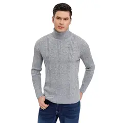 LOOK SHOP - Sweater Lana Hombre Cuello Subido Beatle, Excelente Calidad 118