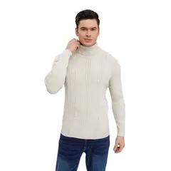 LOOK SHOP - Sweater Lana Hombre Cuello Subido Beatle, Excelente Calidad 118