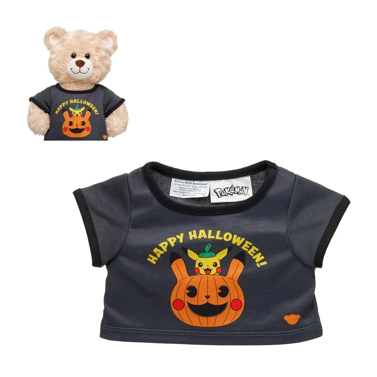 BUILD A BEAR - POLERA HALOWEEN POKEMON 24 BUILD-A-BEAR