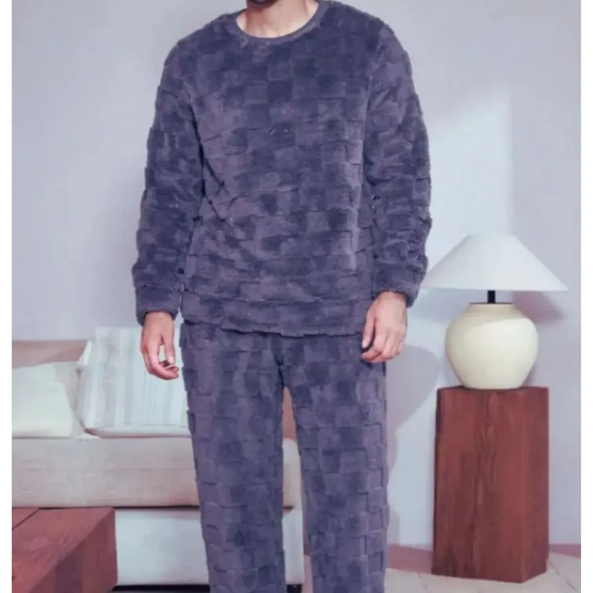 LOOK SHOP - Pijama Hombre Polar Excelente Calidad. Regalo Para Papá 251