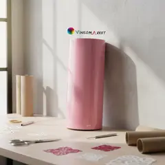 NEON - Vinilo Adhesivo De Corte Rosado Suave Brillante De 30 Cm X 10 Mts