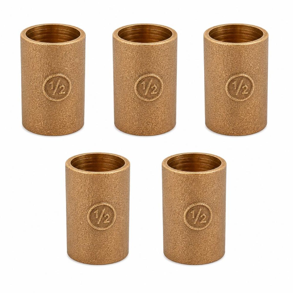 GENERICO - Copla Bronce 12 Con Tope So-So Pack 5 Unidades