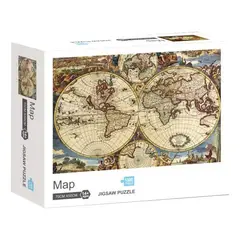 GENERICO - Rompecabezas De 1000 Piezas Mapa Del Mundo Antiguo 70x50cm