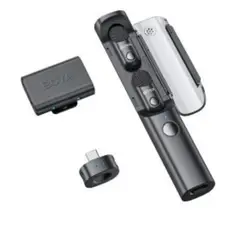 BOYA - BY-BOYA MAGIC 01 Micrófono Multifunción, Escritorio y Solapa Doble USB-C Lightning y Trípode
