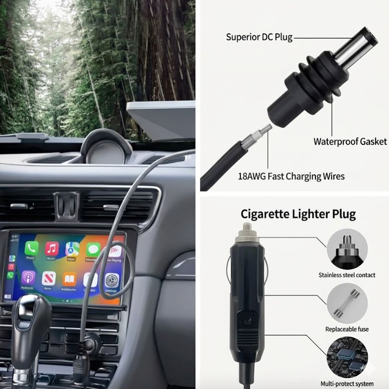 GENERICO Cable De Alimentación Para Starlink Mini 12v-24v 3m Auto
