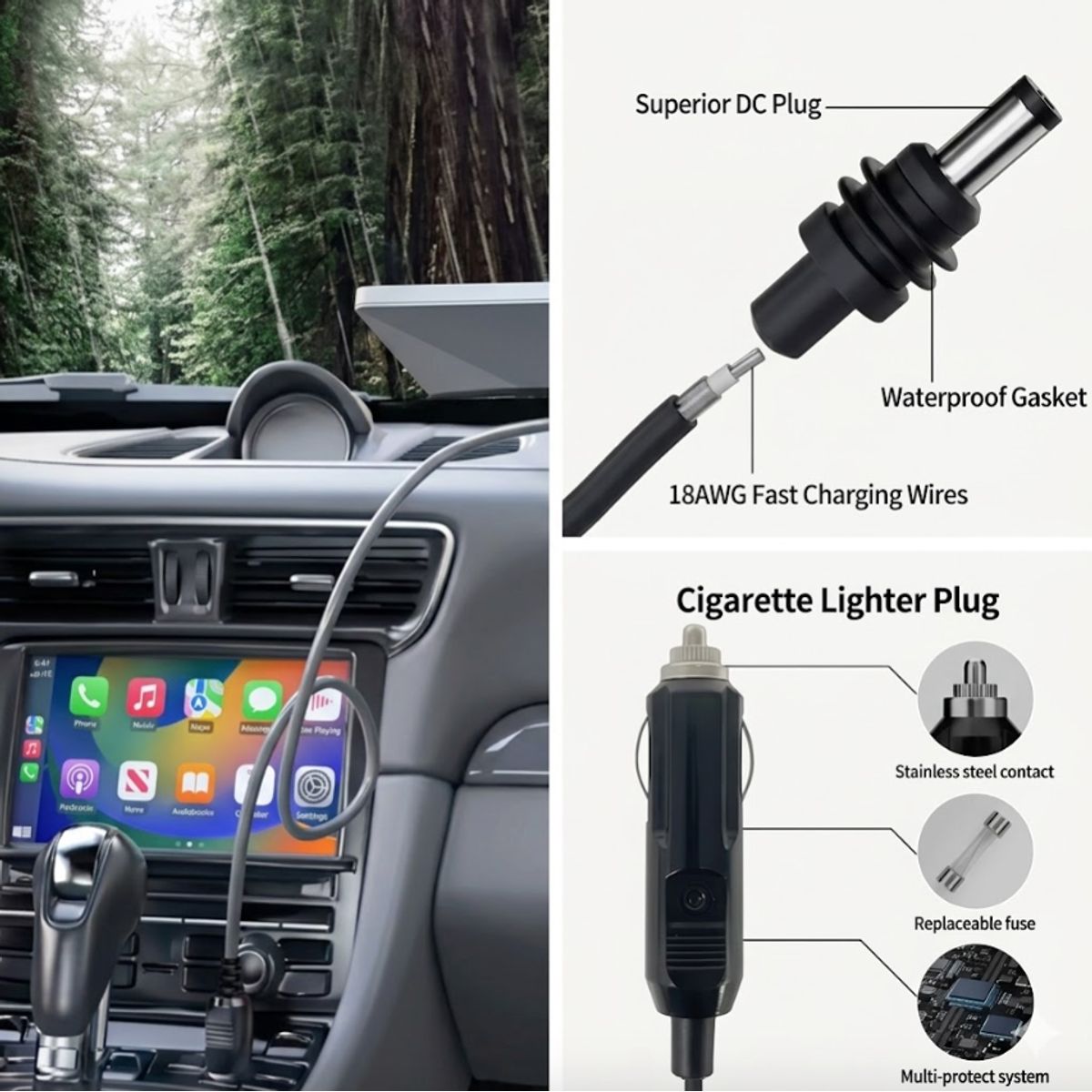 GENERICO - Cable De Alimentación Para Starlink Mini 12v-24v 3m Auto