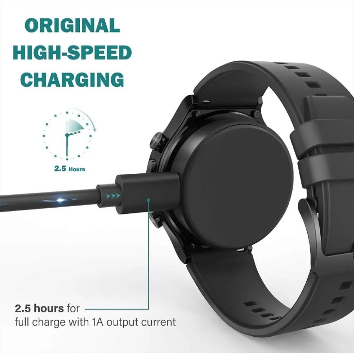 GENERICO - Cargador + Cable Magnético Para Reloj Huawei Gt4 41mm 46mm