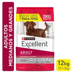 EXCELLENT - Alimento seco para perro EXCELLENT® Adultos Razas Medianas y Grandes 10+2kg