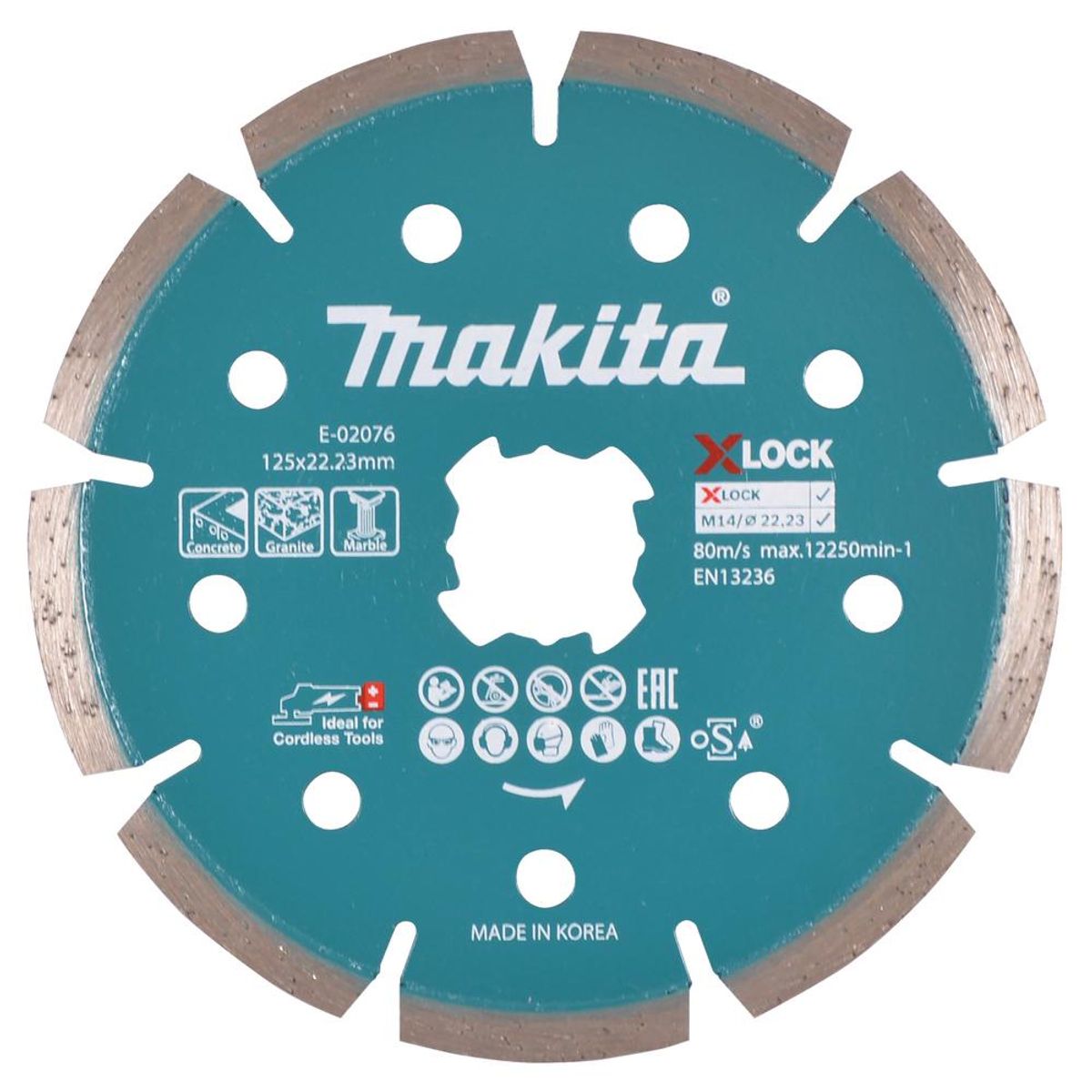 MAKITA - DISCO DIA.SEGMENTADO MAKITA 5 X-LOCK E-02076