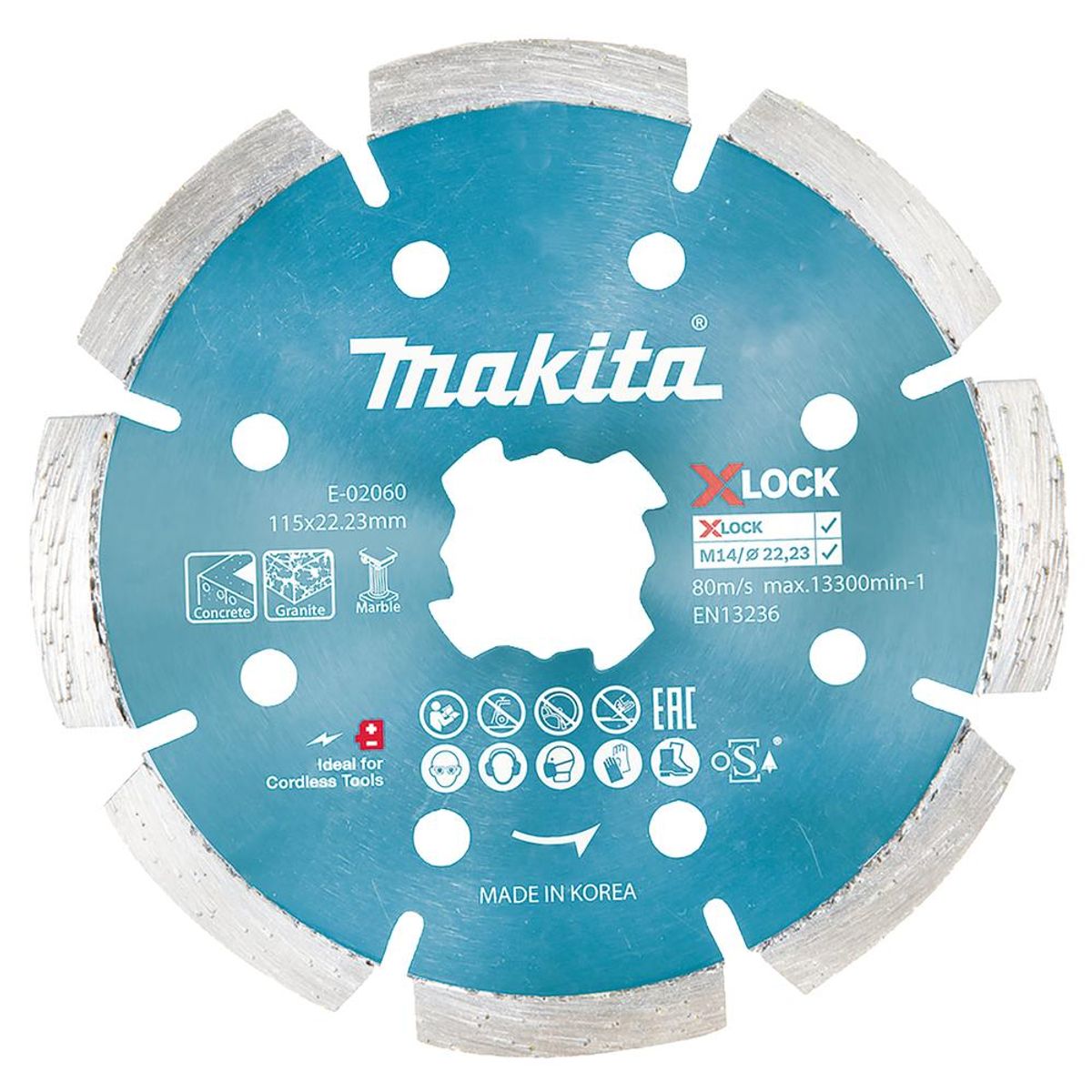 MAKITA - DISCO DIAMANTADO SEGMENTADO MAKITA 4 12 X-LOCK E-02060