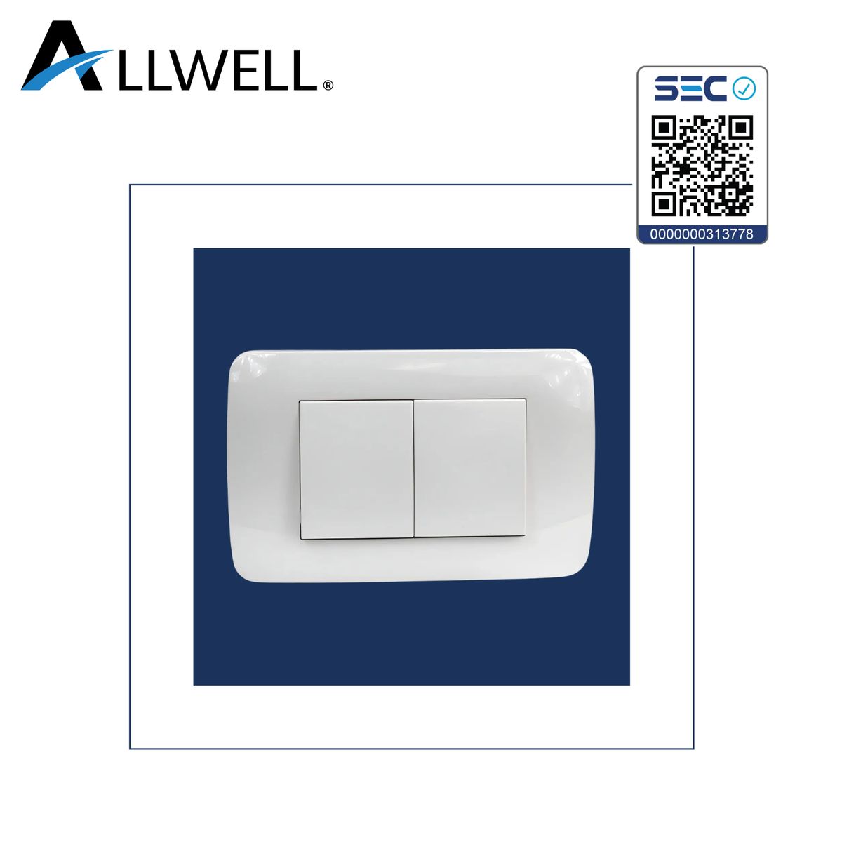 LEXO - INTERRUPTOR ELECTRICO DOBLE 915 LEXO BLANCO 10A TECLON 36MM ARMADO CERTIFICADO