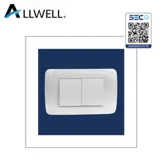 LEXO - INTERRUPTOR ELECTRICO DOBLE 915 BLANCO 10A TECLON 36MM ARMADO CERTIFICADO