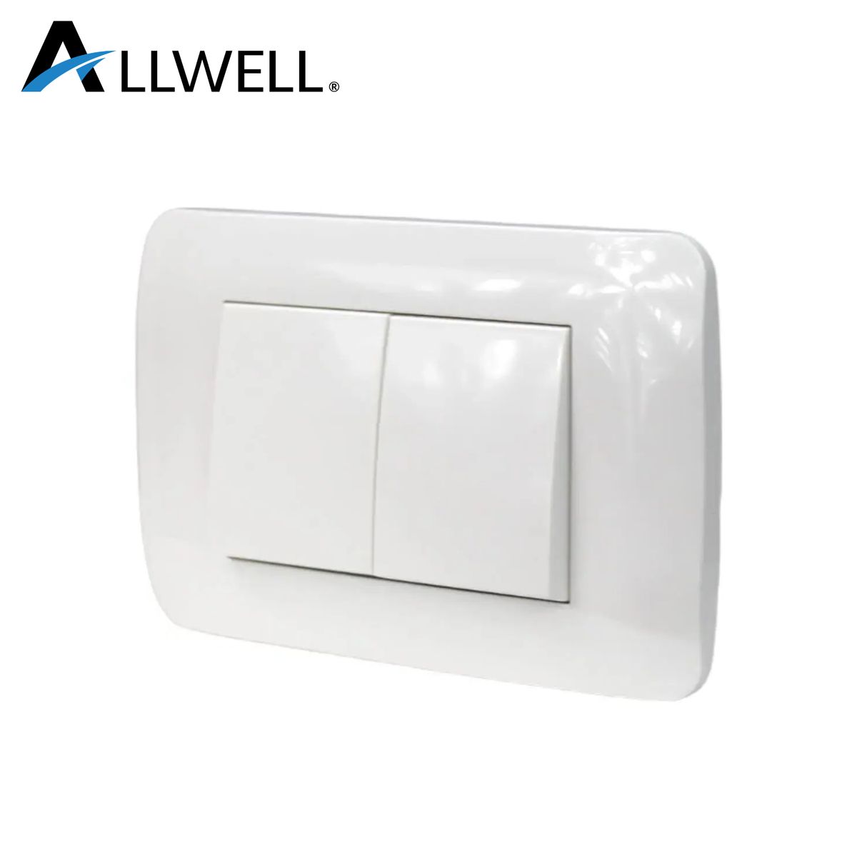 LEXO - INTERRUPTOR ELECTRICO DOBLE 915 LEXO BLANCO 10A TECLON 36MM ARMADO CERTIFICADO
