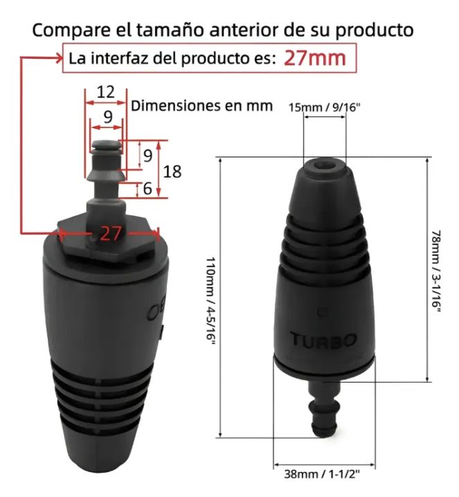 GENERICO Boquilla De Repuesto Para Pistola De Agua Alta Presión